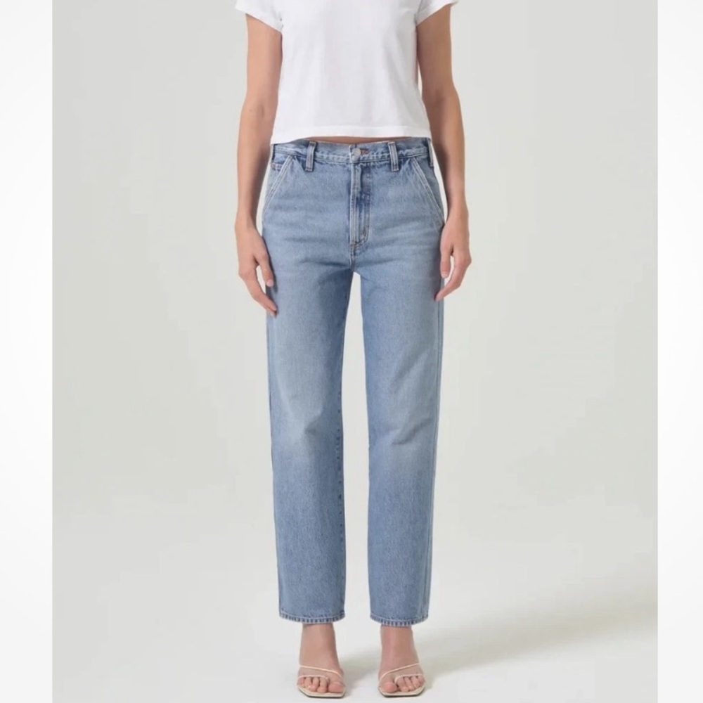 AGOLDE Jeans High Rise Straight Regenerative Cotton Cooper Trouser Size 28 EUC